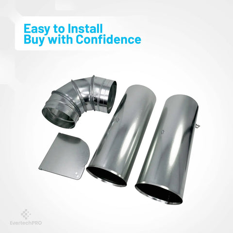 Dryer Side Vent Kit Replacement For LG And GE - Fits LG 3911EZ9131X 1266802 383EEL9001B 383EEL9001L And GE WE25X10015
