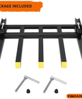 Clamp On Debris Forks For 48 Inch Bucket, 2500 Lbs Heavy Duty Fork Attachments For Skid Steer And Tractor Loader, forged steel