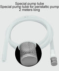 Special pump tube for peristaltic pump, 2 meters long, featuring a mesh filter, compatible with liquid filling applications.