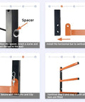 Step-by-step installation guide for Heavy Duty Wall Mounted Lumber Storage Rack Three Level Four Pack For Garage
