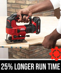 Snag This 20V Cordless Jigsaw With Battery And Fast Charger For Knocking Out Clean Straight And Curved Cuts Heavy Duty Workhorse Power Saw For Weekend Builders And Pros, cutting plywood.