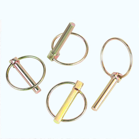 Heavy Duty Three Eighths By One And Three Quarters Inch Locking Trailer Gate Pin Set Built Tough With Zinc Plated Hitch Pins
