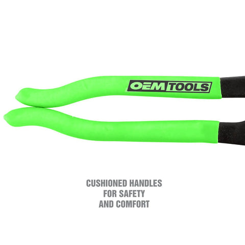 Close-up of cushioned handles on Beefy Oil Filter Pliers For Tight Spots, Adjustable Jaw Fits Two And A Half Inch To Four And Five Eighths Inch Filters