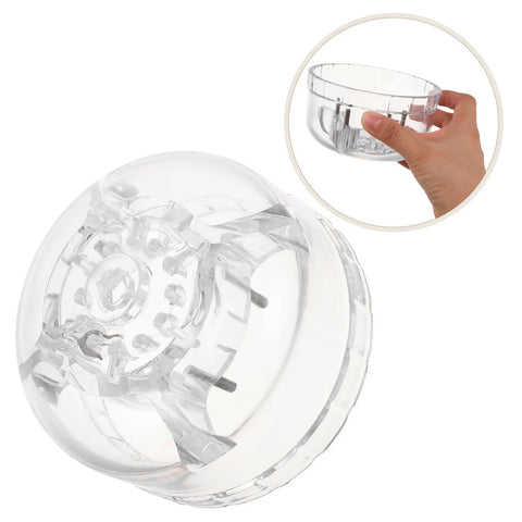 Slick One Hand Smoke Sensor Removal Tool Head Replacement Accessory With Quick Pop Mechanism, clear extractor head, easy grip.