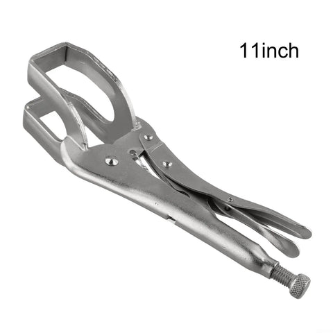 Heavy Duty 9 Inch U Shaped Welding Pliers Steel Clamp With Strong Bite Force Perfect For Mig Tig Welding Riveting And Grinding Adjustable Handle Silver Tool That Grips Hard, 11 inch steel pliers with adjustable handle.
