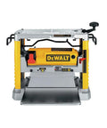 Heavy Duty 12.5 Inch Benchtop Wood Thickness Planer Packing A Beefy 15 Amp Motor And Triple Cutter Head. Front view showing controls.