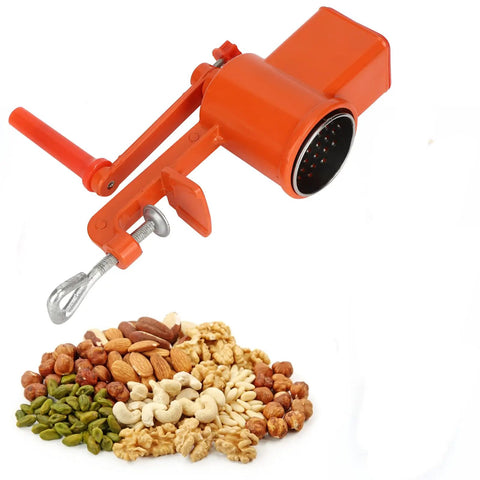 Manual Hand Crank Grain Grinder For Corn Wheat Oats Nuts And Grains Durable Aluminum Alloy Milling Machine With Table Clamp Long No Fuss Handle For Easy Cranking And Precise Milling