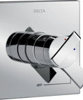Ara 17 Series Chrome Dual Function Shower Handle Valve Trim Kit With Pressure Balanced Design Universal Rough In Compatible Trim Only Valve Not Included Easy Shower Upgrade, showing chrome handle and square design.