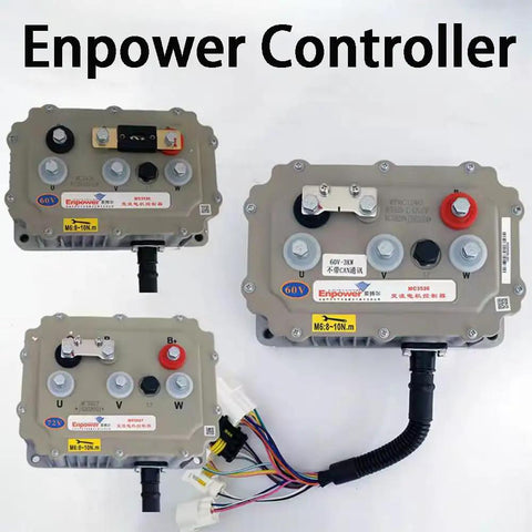 Heavy Duty EV Car Controller For 48V 60V 72V AC Motor Drives with three models and wiring for universal fit.