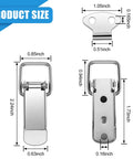 4 Pack Spring Loaded Toggle Latches Stainless Steel Locks For Tool Boxes Cabinets Wooden Chests Jewelry Boxes And Cases dimensions
