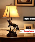 Beige Horse Themed Desk And Bedside Table Lamp For Bedroom And Learning Space A Personalized Night Light With Entrance Decor And Thanksgiving Style Cozy Home Accent For Any Room