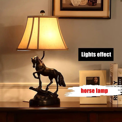 Beige Horse Themed Desk And Bedside Table Lamp For Bedroom And Learning Space A Personalized Night Light With Entrance Decor And Thanksgiving Style Cozy Home Accent For Any Room