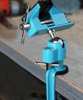 Heavy Duty Aluminum 3 Inch Tabletop Swivel Bench Vise Tilts And Rotates 360 Degrees For Secure Clamping on Workbench