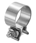 Adjustable Stainless Steel Exhaust Clamp 1.38 To 1.73 Inch Narrow Band Butt Joint Seal For Pipes Mufflers And Converters System Repair