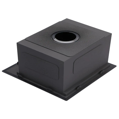 Gunmetal Black Drop In Bar Sink For Small Kitchens And RVs, 15x20 Inch Stainless Steel 16 Gauge Top Mount Wet Bar Prep Sink