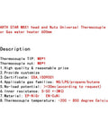 Earth Star M8x1 thermocouple with nuts for gas water heater, 600mm length