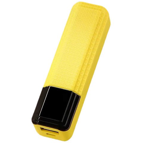 Solid Travel Charging Case For Single Flat Top Battery Emergency Phone Juice Pack And Tablet Backup Power Rig, yellow portable power bank.