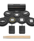 Roll Up 7 Pad Electric Drum Kit With Bluetooth Wireless Connection Portable Rechargeable MIDI Drum Pad With Built In Speaker Pedals
