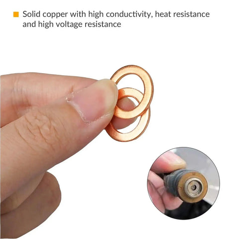 Heavy Duty Flat Copper Washers Kit With Universal O Ring Gasket Set For Auto Repair Including M6 To M14 Sump Plug Oil Seals That Are Heat Resistant And Built To Last Through Every Grease Monkey Session Under The Hood, copper washers and drain plug seal