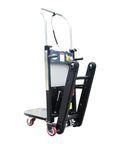 Heavy Duty Electric Stair Climbing Dolly With 660 Lb Load Capacity And 850W Motor Plus Slick Track Design For No Sweat Furniture Moving And Low Stress Hauling On Busy Flights Of Stairs, side view.