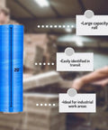 Straight Up Heavy Duty Boss Pack 20 Rolls 20 Inch By 5000 Feet 80 Gauge Tinted Blue Machine Stretch Film showing large roll for industrial use.