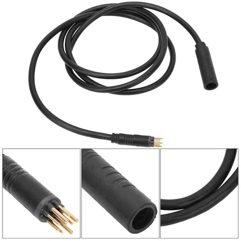 9 Pin Motor Extension Cable For Electric Bike Hub Motor Conversion 1.5mm2 1300mm Length Waterproof Wire Harness Female To Male Connector Heavy Duty Rainproof Outdoor Electrical Link