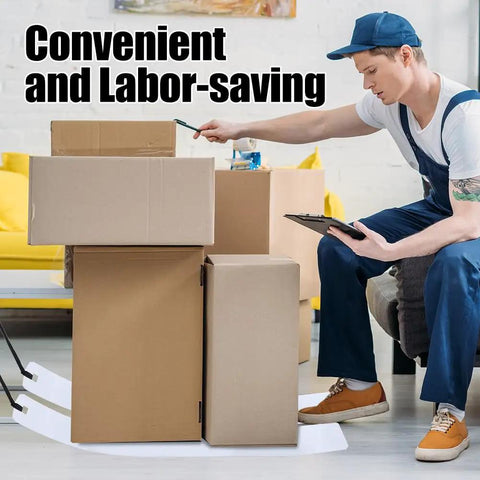 Heavy Duty Appliance Moving Sliders for Furniture, 660 Pound Capacity, Non Scratch Floor Pads under boxes on carpet