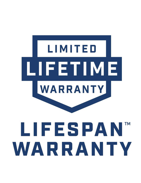 Limited lifetime warranty badge for heavy duty swinging door latch