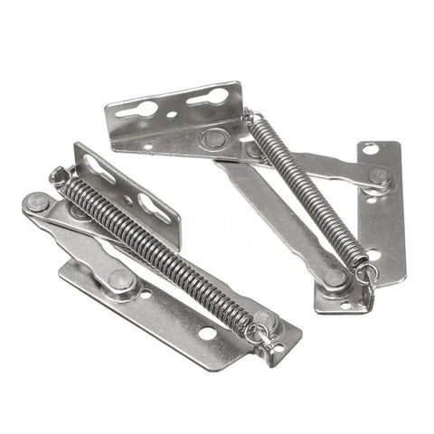 Two Piece 80 Degree Sprung Hinge Cabinet Stay For Lift Up Doors Built To Last Steel With Plated Finish Easy Screw Installation