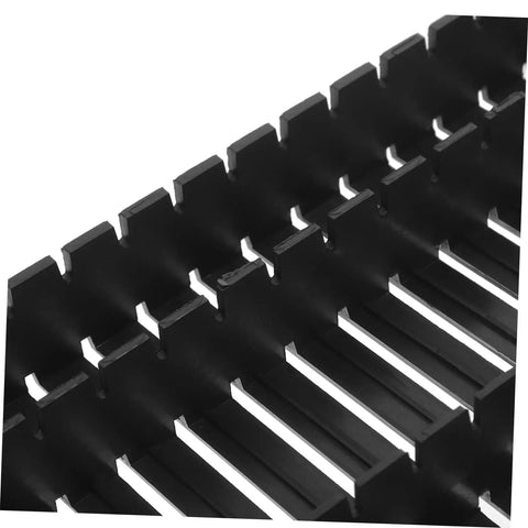 Black 25-slot ESD Safe Circuit Board Storage Rack, part of the Antistatic PCB Holder Set Of 3 Pieces For Safe Electronic Assembly