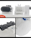 Electric Fuel Pump Module Assembly With Pressure Sensor For Chevy Aveo 2004 2005 And Pontiac Wave 2005 1.6L Gas In Tank Replacement, connector details and module close-up