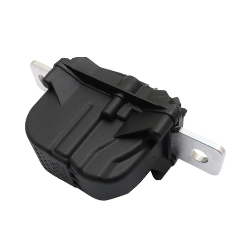 High Voltage Battery Disconnect Pyrofuse Fuse for Tesla Model 3 2017 2022 and Model Y 2020 2022 Replacement 1064689 00 J side view black fuse module with metal connector.