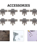 40Pcs Cabinet Door Hinge Restrictor Clips Soft Close Angle Limiter For 86 Degree Opening Durable Plastic Hinges shown on table