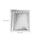 Silver Bubble Mailers 14x16 Plus 4cm Self Sealing Padded Envelopes For Shipping Books And Documents Pack Of 100 shown with measurements