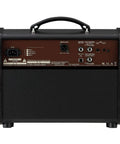 Back panel of Gig-Ready Acoustic Singer Live LT 60-Watt Dual Channel Guitar Amp with inputs and controls.