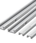 Pro Grade Badass 48 Inch Miter T Track With Secure T Bar Built To Rock For Table Saws And Router Tables Dad Approved Essential For Custom Sliding Jigs Twin Pack Bundle components in aluminum.