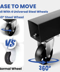 Heavy Duty 5000 Lbs Engine Hoist Cherry Picker with smooth hydraulic lift showing 360° steel caster wheel for easy mobility.