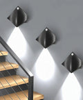 Sthalaxis 3PCS Motion Sensor Wall Lights - Battery Operated LED Wall Sconce Magnetic Wireless Wall Sconces suitable for staircases, cold light.