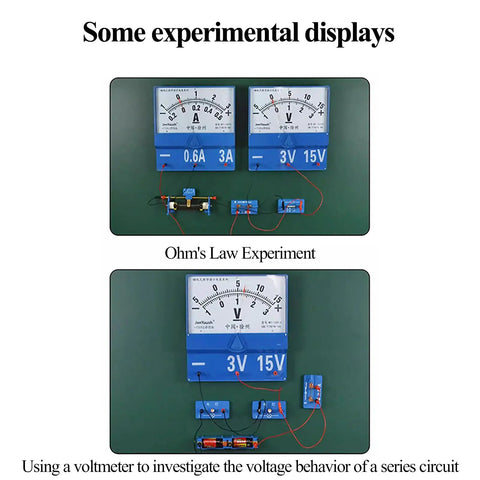 Magnetic Electrical Experiment Kit For Classroom Demonstrations, 18-Piece Physics Lab Set That Adsorbs On Blackboard, Awesome For Teaching And Hands-On Electromagnetism Experiments, Ohm's law board