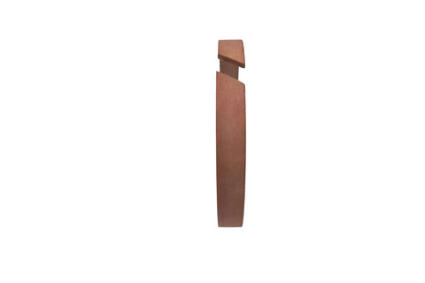 Brown metal hydraulic piston bearing for waterjet cutting machine; long slender part with a small top lug.