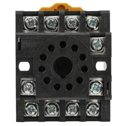 11 Pin Delay Timer Relay Socket Base For JQX-10F JTX-2C Time Relay, DIN Rail Mount Power Relay Socket With Screw Terminals