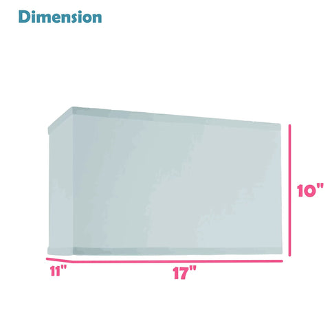 Contemporary Collapsible Rectangular Spider Shade In White Linen, No Fuss Clip On Fitter, 11 Inch Top By 17 Inch Bottom, 10 Inch Height