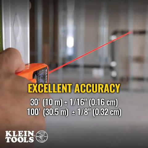 Super Handy Laser Distance Measure That Runs From 2 Inches To 100 Feet With Sharp Precision Reads Feet Inches And Meters Backlit LCD