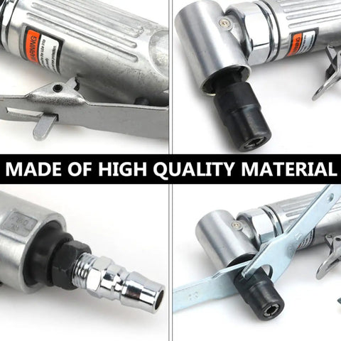 90 Degree Pneumatic Die Grinder Kit Bad Boy High Octane 25000 RPM Aluminum Body, featuring compact design for precision metalworking.