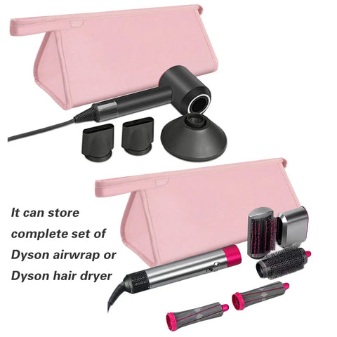 All In One Travel Case For Hair Gear Like Airwrap And Similar Dryers Waterproof Dustproof Shockproof Organizer With Dual Layer Storage Large Capacity Pink