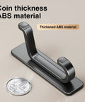 Five Pack Heavy Duty Adhesive Wall Hooks That Hold Up To 22 Lbs No Drill Install Easy On Clean Removal Sleek Black Finish with coin