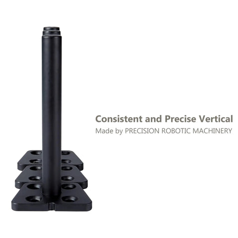 Eight Pack Six Inch Hidden Floating Shelf Brackets Heavy Duty Invisible Wall Bracket Supports black powder coated solid steel profile