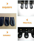Six Pack Piano Pedal Protective Covers Soft Leather Foot Pad Sleeves For Acoustic And Digital Pianos, shown in use and detail.