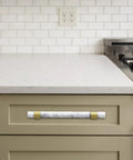 Marble Cabinet Handles For Mounting Drawer Pulls For Dressers Wardrobes Cabinets And Chests Of Drawers White 35x170mm No Fuss Easy Install