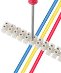 10 Pack 12 Position Dual Row Screw Terminal Block Set For Home DIY Projects 10 Amp 380V Electric Barrier Strip in use with wires